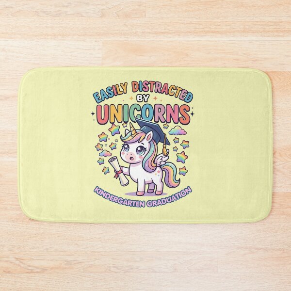 Item preview, Funny Easily Distracted By Unicorns Retro Graduation Unicorn Rainbow Student Gift designed and sold by Im-Ara.
