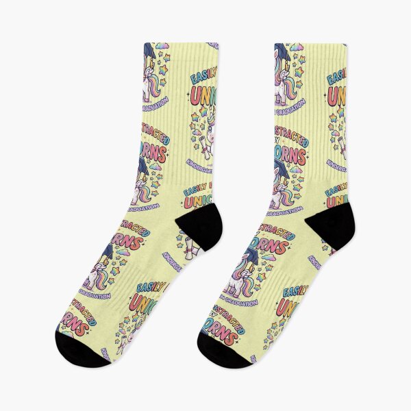Item preview, Funny Easily Distracted By Unicorns Retro Graduation Unicorn Rainbow Student Gift designed and sold by Im-Ara.