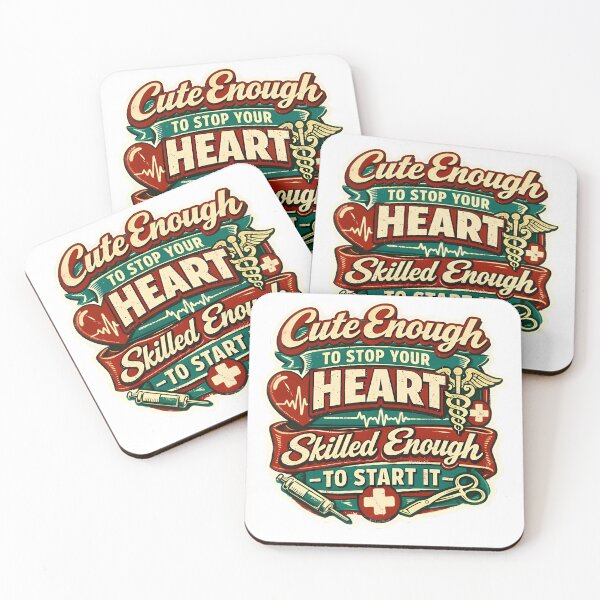 Item preview, Cute Enough to Stop Your Heart Skilled Nurse Sticker designed and sold by MIROUZ2000.