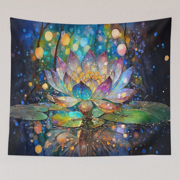 Item preview, Illuminated Lotus Flower Sunrise designed and sold by Lee Hiller Designs.