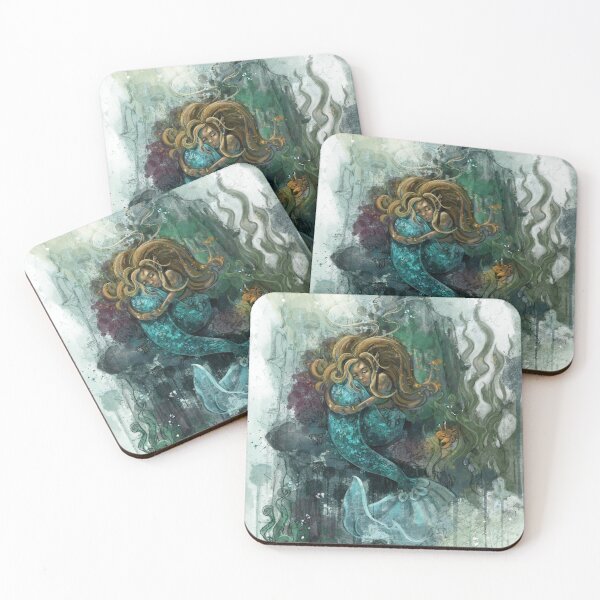 Item preview, Ocean Blue Moody Mermaid designed and sold by Traci VW Creations.