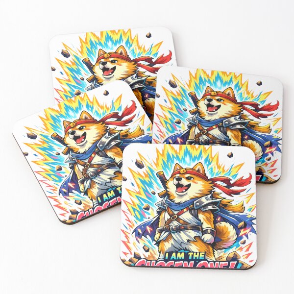 Item preview, Delulu Chosen One Shiba Inu Sticker – Legendary Warrior Meme Anime Dog designed and sold by kawaii animal store (in Japan).