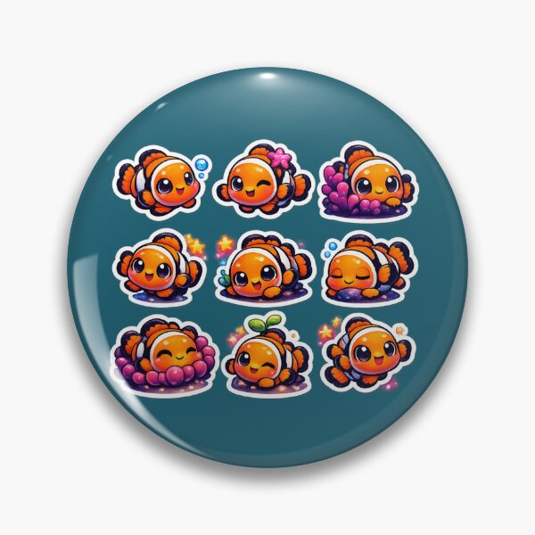 Item preview, kawaii clownfish sticker designed and sold by KrishAuraa.