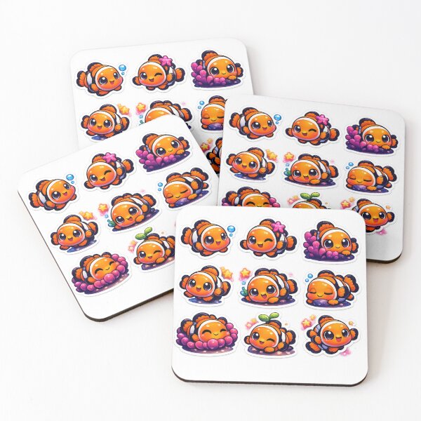 Item preview, kawaii clownfish sticker designed and sold by KrishAuraa.