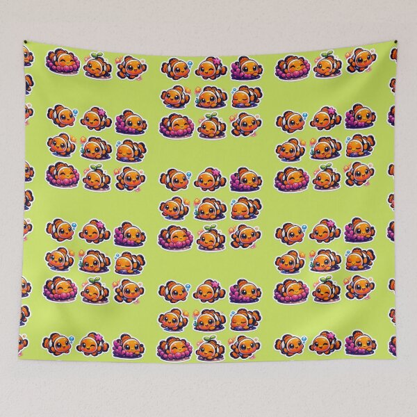 Item preview, kawaii clownfish sticker designed and sold by KrishAuraa.