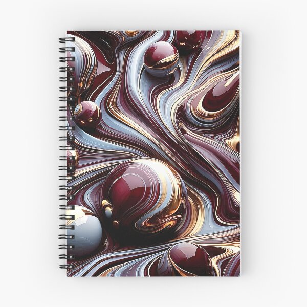 Item preview, Crimson and Liquid Gold Fluid Abstract designed and sold by CustomHDman.