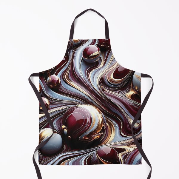 Item preview, Crimson and Liquid Gold Fluid Abstract designed and sold by CustomHDman.