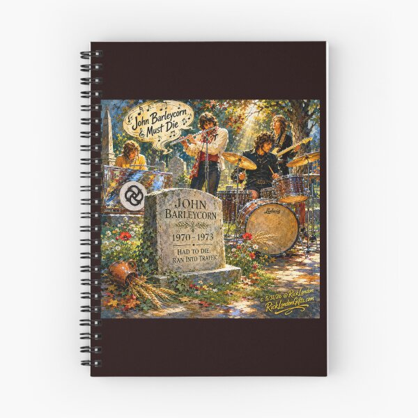 Item preview, John Barleycorn Must Die… Again — Classic Rock Cemetery Parody designed and sold by Rick London Gifts.
