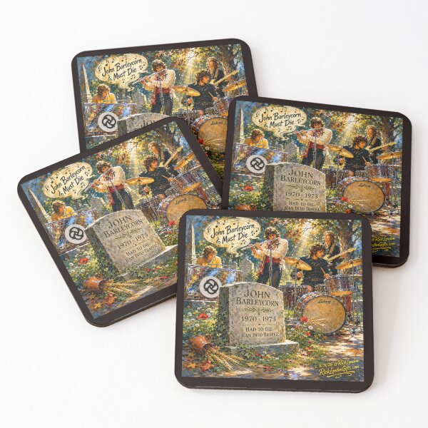 Item preview, John Barleycorn Must Die… Again — Classic Rock Cemetery Parody designed and sold by Rick London Gifts.