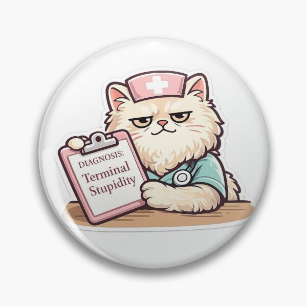 Item preview, Grumpy Nurse Cat Funny Sarcastic Medical Gift designed and sold by Gentlestate.