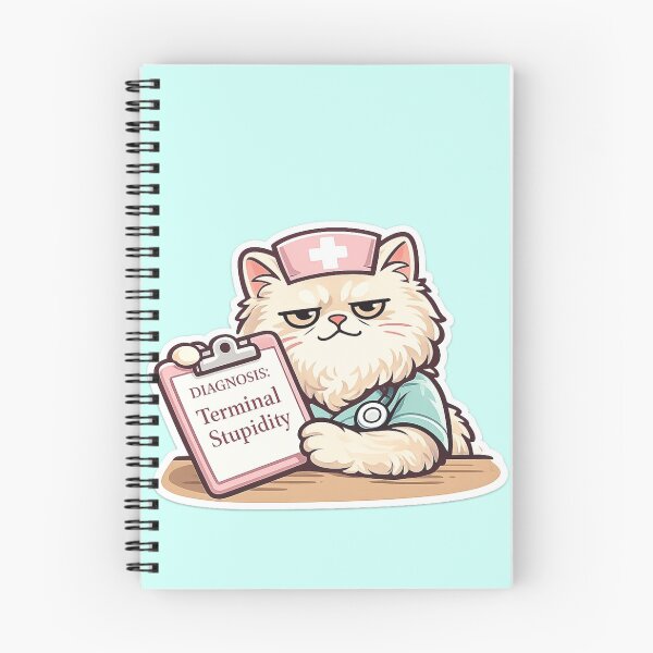 Item preview, Grumpy Nurse Cat Funny Sarcastic Medical Gift designed and sold by Gentlestate.