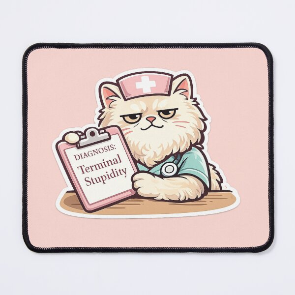 Item preview, Grumpy Nurse Cat Funny Sarcastic Medical Gift designed and sold by Gentlestate.