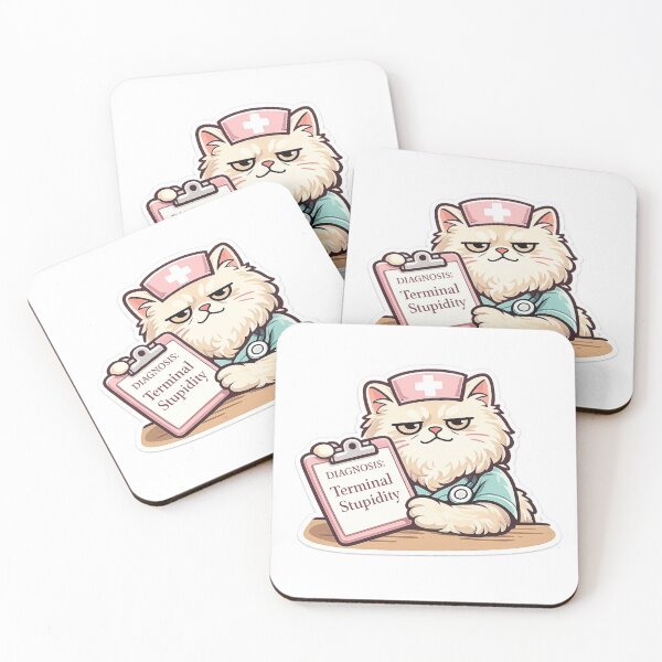 Item preview, Grumpy Nurse Cat Funny Sarcastic Medical Gift designed and sold by Gentlestate.