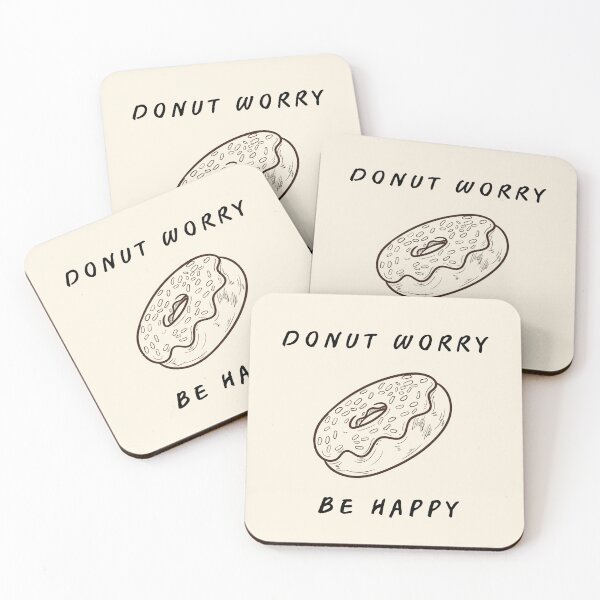 Item preview, Donut worry, be happy designed and sold by KiKiPrint.