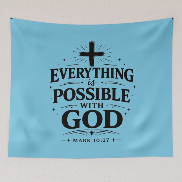 Item preview, Everything Is Possible With God Christian Design designed and sold by Jesusloverbrand.