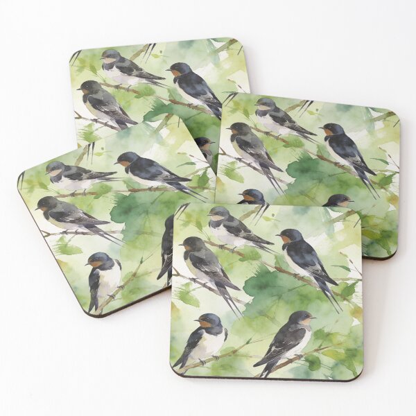 Item preview, Luxury Gold Foil Swallow Pattern designed and sold by wissal.studio.