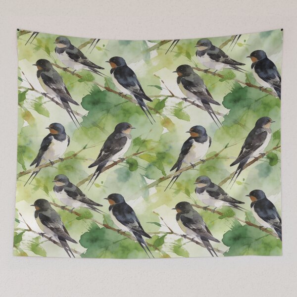 Item preview, Luxury Gold Foil Swallow Pattern designed and sold by Thewissal.