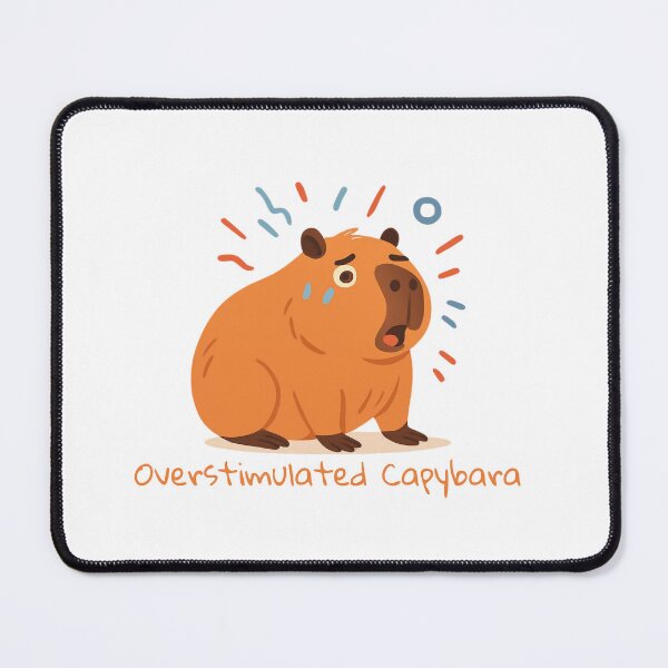Item preview, Overstimulated Capybara Funny ADHD Sensory Overload designed and sold by MyBrainToday.