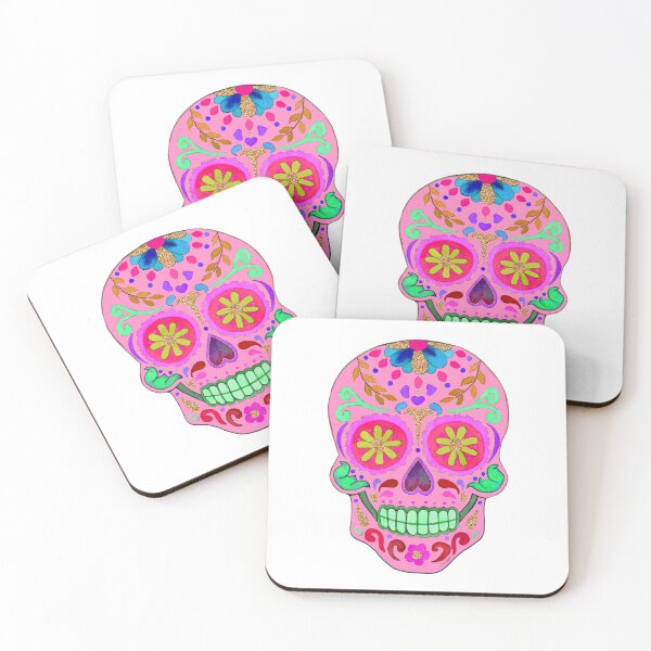 Item preview, Rose Pink Sugar Skull: Day of the Dead designed and sold by AlinaArt&Design.