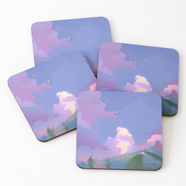 Item preview, Dreamy Anime Sky Clouds Aesthetic Fine Landscape designed and sold by Rehnair.