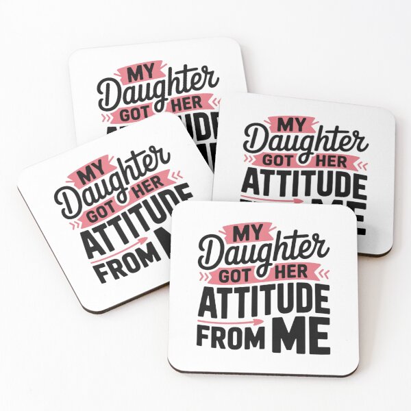 Item preview, My Daughter Got Her Attitude From Me T-Shirt – Funny Motherhood Typography Tee designed and sold by MerchlyMike.