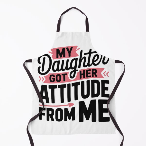 Item preview, My Daughter Got Her Attitude From Me T-Shirt – Funny Motherhood Typography Tee designed and sold by MerchlyMike.