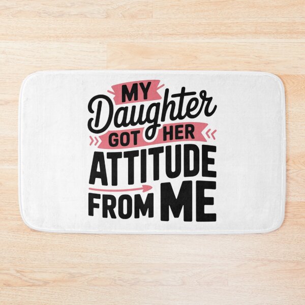 Item preview, My Daughter Got Her Attitude From Me T-Shirt – Funny Motherhood Typography Tee designed and sold by MerchlyMike.