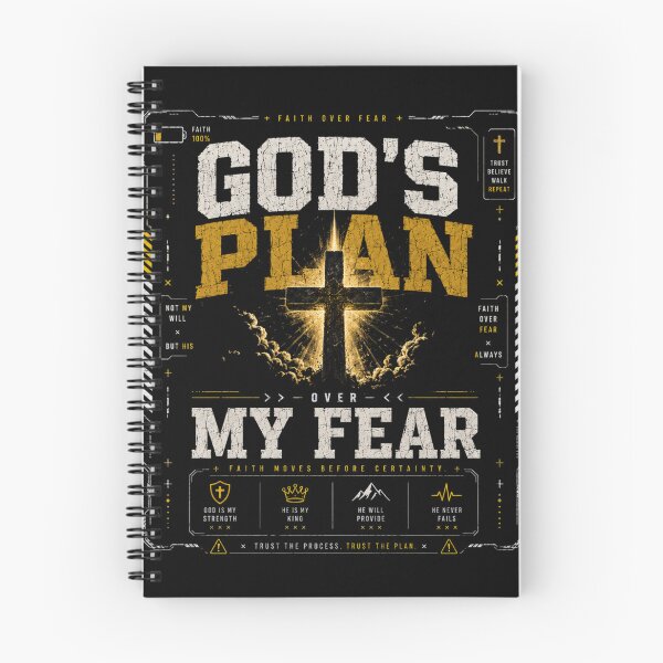 Item preview, GOD'S PLAN OVER MY FEAR | CHRISTIAN FAITH STREETWEAR designed and sold by LowBatteryStudio ⭐.