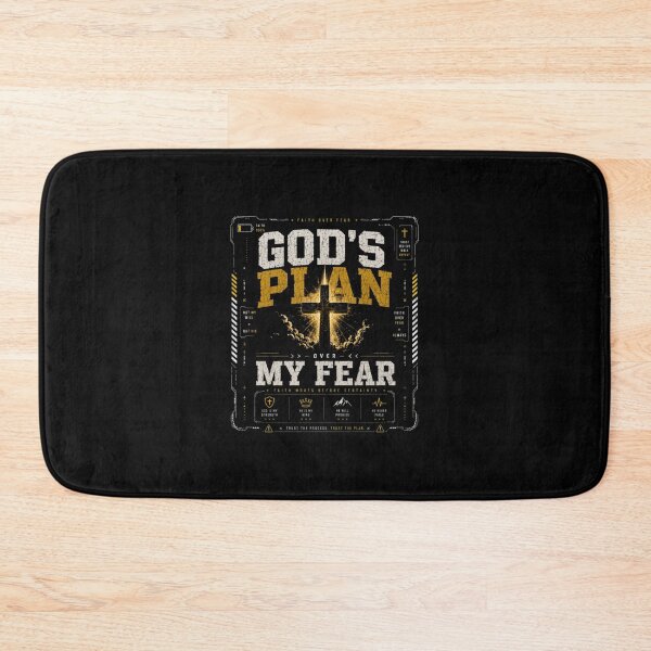 Item preview, GOD'S PLAN OVER MY FEAR | CHRISTIAN FAITH STREETWEAR designed and sold by LowBatteryStudio ⭐.