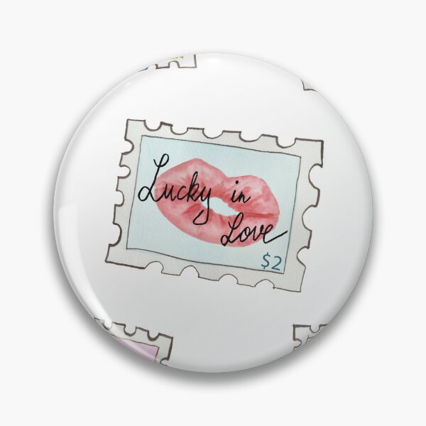 Item preview, Lucky in Love Watercolor Stamp Illustration | Four-Leaf Clover, Dice, Hearts & Playing Cards designed and sold by LLilyArt.