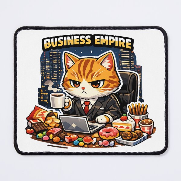 Item preview, Delulu CEO Cat Sticker – Business Empire Meme Kawaii Anime Cat designed and sold by kawaii animal store (in Japan).