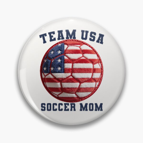 Item preview, Team USA Soccer Mom Gear - Plush Ball Varsity Felt Patch designed and sold by thelexiverse.