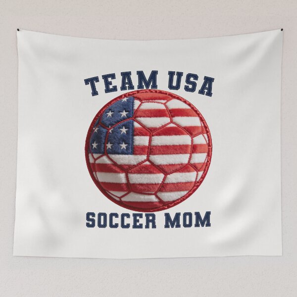 Item preview, Team USA Soccer Mom Gear - Plush Ball Varsity Felt Patch designed and sold by thelexiverse.
