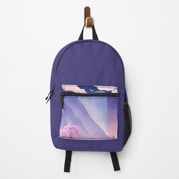 Item preview, Vintage Oriental Blue Mountains Dreamy Anime Cloud Landscape designed and sold by Rehnair.