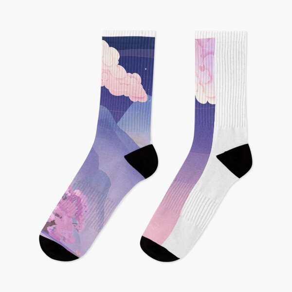 Item preview, Vintage Oriental Blue Mountains Dreamy Anime Cloud Landscape designed and sold by Rehnair.