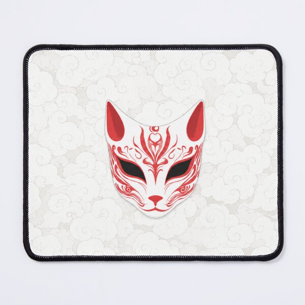 Item preview, Kitsune mask with cloud motifs designed and sold by Klyven.