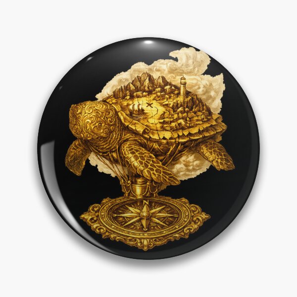 Item preview, The Grand Navigator — Golden Turtle World & Compass Fantasy Art designed and sold by ArtoryWorks.