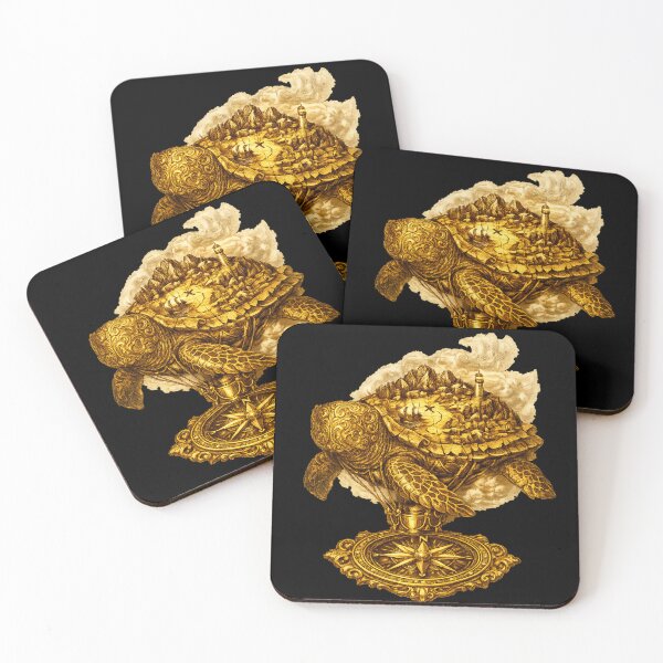 Item preview, The Grand Navigator — Golden Turtle World & Compass Fantasy Art designed and sold by ArtoryWorks.