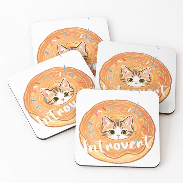 Item preview, funny introvert donut cat designed and sold by UniFound.