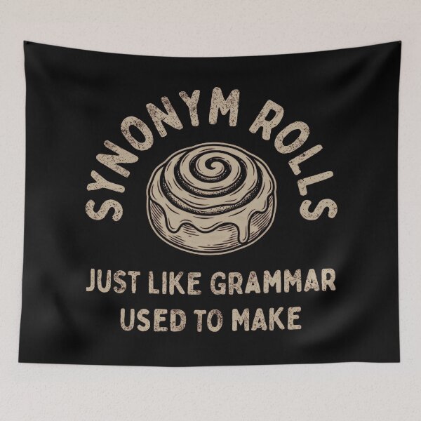 Item preview, Funny Synonym Cinnamon Rolls Grammar Retro Sarcastic designed and sold by rediscoveredapp.
