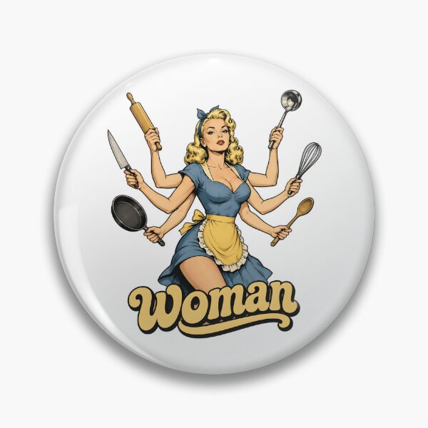 Item preview, Kitchen Tools Woman Vintage Cooking Illustration designed and sold by advanceprintart.