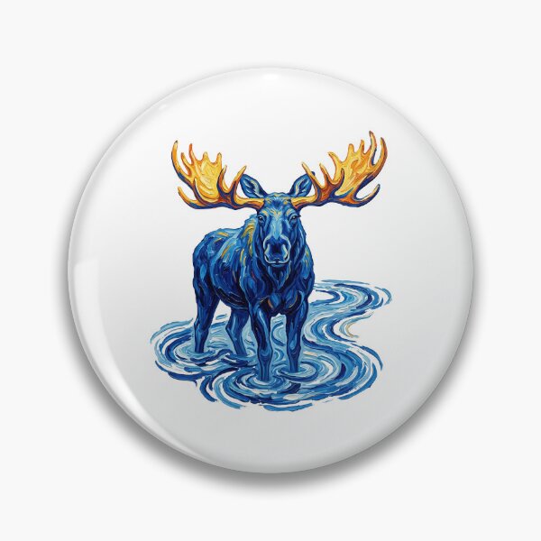 Item preview, Majestic Blue Moose Wading  designed and sold by TeeARTHY.