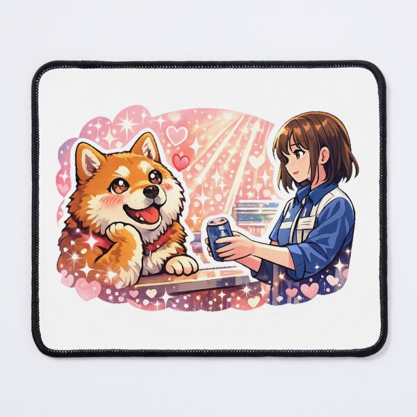 Item preview, Delulu Shiba Inu in Love at the Japanese Convenience Store | Kawaii Anime Meme Sticker designed and sold by kawaii animal store (in Japan).