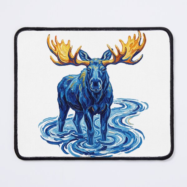 Item preview, Majestic Blue Moose Wading  designed and sold by TeeARTHY.