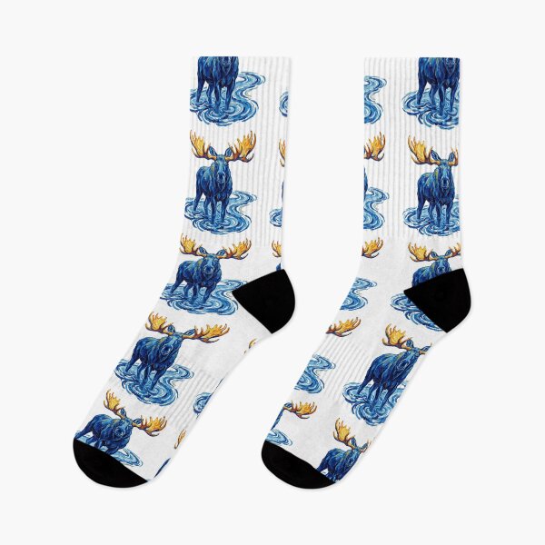Item preview, Majestic Blue Moose Wading  designed and sold by TeeARTHY.