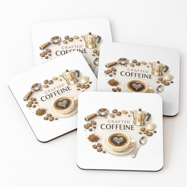 Item preview, Crafted Caffeine Aesthetic Coffee Art designed and sold by MIArt Studio.