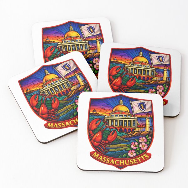 Item preview, Massachusetts Stained Glass Look Boston Provincetown designed and sold by DESTINATIONS DECAL DOS.