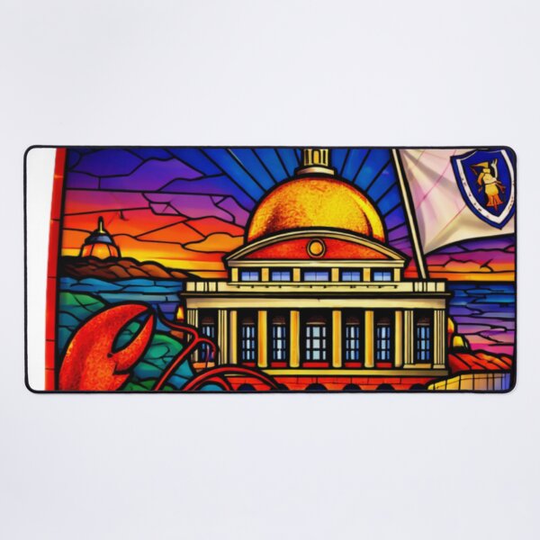 Item preview, Massachusetts Stained Glass Look Boston Provincetown designed and sold by DESTINATIONS DECAL DOS.