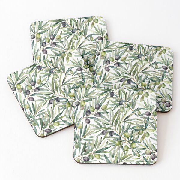Item preview, Mediterranean Olive Branch Pattern | Watercolor Olive Grove Design designed and sold by Ioanna-Studio.