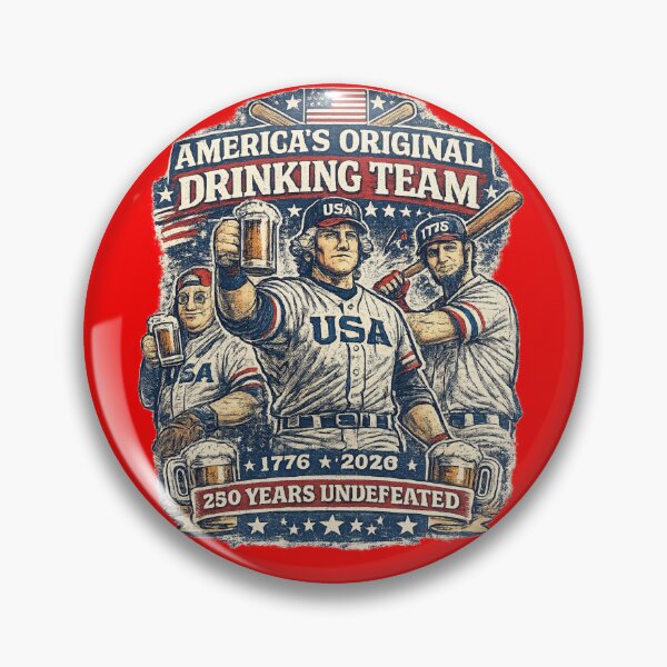 Item preview, America's Original Drinking Team Shirt | 250 Years Undefeated Patriotic Baseball Tee designed and sold by Laughprints.